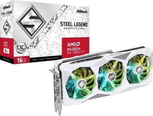 ASRock AMD Radeon™ RX 7800 XT Steel Legend 16GB OC, 16GB GDDR6 - 90-GA4RZZ-00UANF