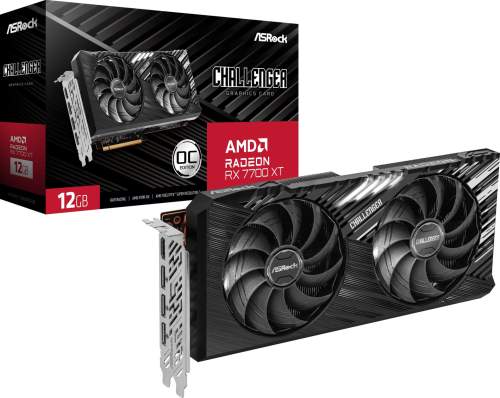 ASRock AMD Radeon™ RX 7700 XT Challenger 12GB OC, 12GB GDDR6 RX7700XT CL 12GO