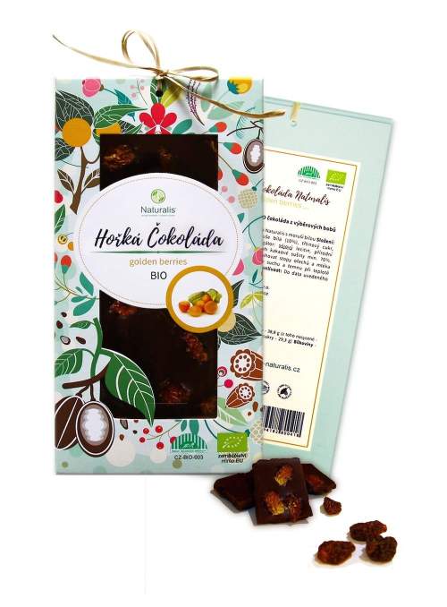 Naturalis Čokoláda s golden berries hořká BIO 80g