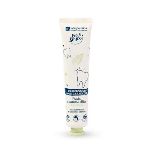 laSaponaria Bělicí zubní pasta WonderWhite s mátou a aktivním uhlím BIO 75 ml