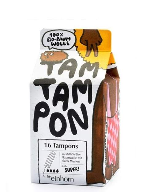 Einhorn Tampony TamTampon Super z hypoalergenní z bio bavlny 16 ks