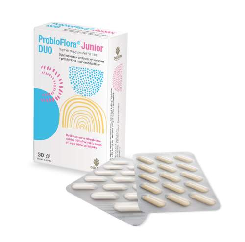 GOLDIM ProbioFlora Junior Duo probiotika pro děti 10 kmenů 30 tobolek ProbioFlora Junior: 3x30 tobolek