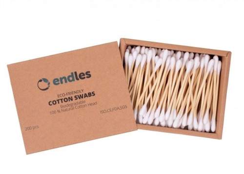 Endles by Econea Vatové tyčinky do uší z bambusu 200 ks