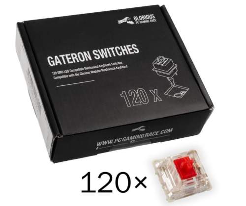 Glorious Gateron Red Switches, 120 ks GAT-RED