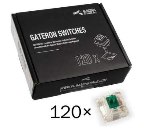Glorious Gateron Green Switches, 120 ks (GAT-GREEN)