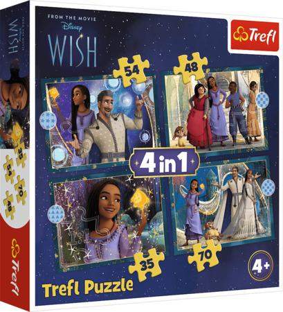 TREFL Puzzle Přání: Splněné sny 4v1 (35,48,54,70 dílků)