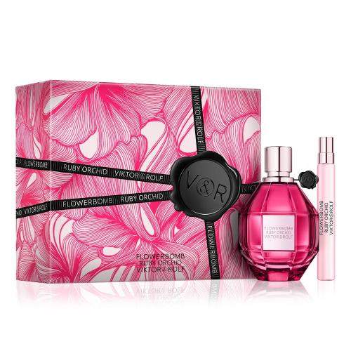 Viktor & Rolf Flowerbomb Ruby Orchid dárková sada parfémovaná voda 100 ml + parfémovaná voda 10 ml pro ženy