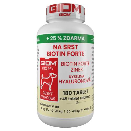 GIOM Na srst Biotin forte 180 tablet