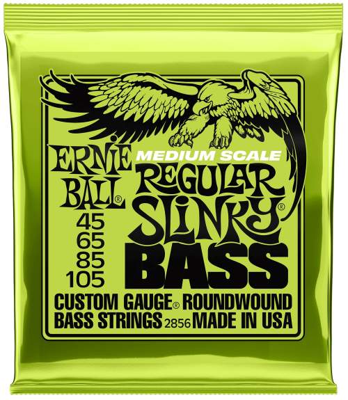 Ernie Ball 2856 Regular Slinky Nickel Wound Medium Scale Bass Strings 45-105