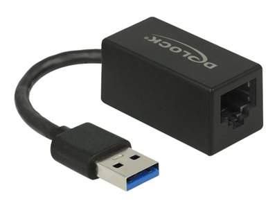 Delock Síťový adaptér USB 3.2 Gen 1 Gigabit Ethernet x 1 černá