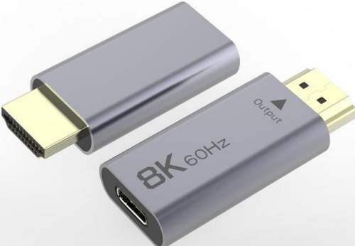 PremiumCord Adaptér USB-C na HDMI rozlišení obrazu 8K 60Hz, 4K 144Hz Aluminium