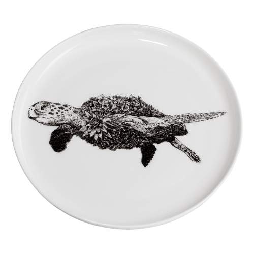 Maxwell & Williams Bílý porcelánový talíř Marini Ferlazzo Sea Turtle 20 cm