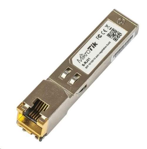 MikroTik SFP konvertor na metaliku 10/100/1000M, RJ-45, až 100m, S-RJ01