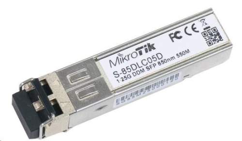 MikroTik SFP (miniGBIC) modul S-85DLC05D, MM, 550m, 1.25G