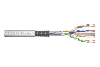 DIGITUS Patch kabel CAT 6 SF-UTP, surová délka 305 m, papírová krabička, AWG 26/7, LSZH, simplex, barva šedá DK-1633-P-305