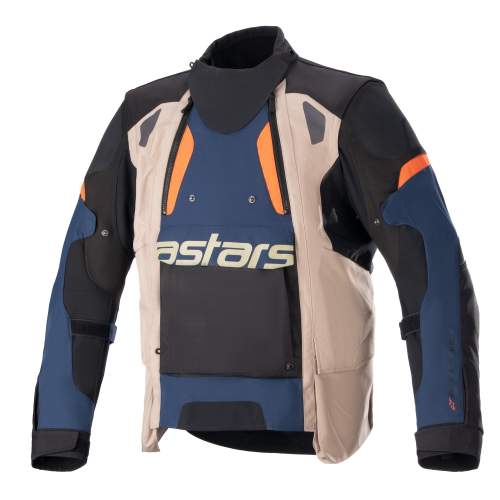 Alpinestars Halo Drystar Jacket Dark Blue/Dark Khaki/Flame Orange L