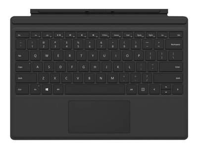 Microsoft Surface Pro Type Cover (M1725) - Klávesnice - s trackpad, akcelerometr - portugalská - černá - komerční - pro Surface Pro (Mid 2017), Pro 3, Pro 4