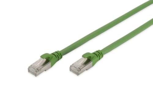 Síťový kabel RJ45 Digitus DK-1644-A-PUR-200, CAT 6A, S/FTP, 20.00 m, zelená