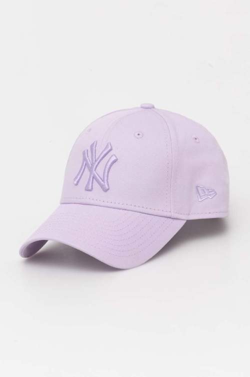 New Era Bavlněná baseballová čepice NEW YORK YANKEES fialová barva, s aplikací