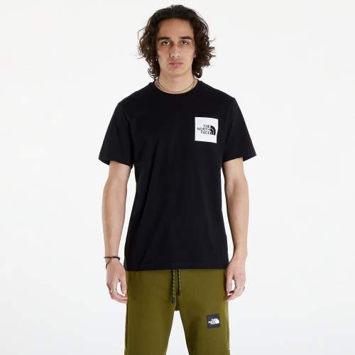 The North Face Bavlněné tričko M S/S Fine Tee černá barva, s potiskem, NF0A87NDJK31