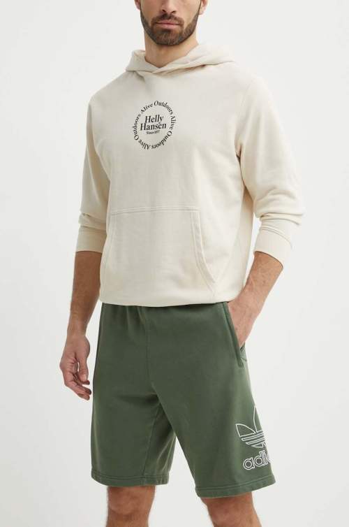 adidas Bavlněné šortky Originals zelená barva, IR8004
