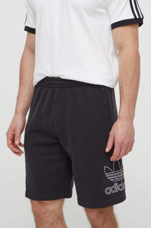 adidas Bavlněné šortky Originals Adicolor Outline Trefoil černá barva, IU2370
