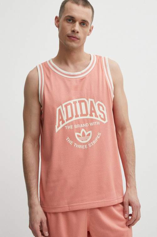 adidas Tričko Originals růžová barva, IS2899
