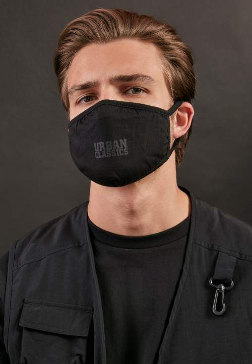 Urban Classics Bavlněná pleťová maska Urban Classics 2 balení černá