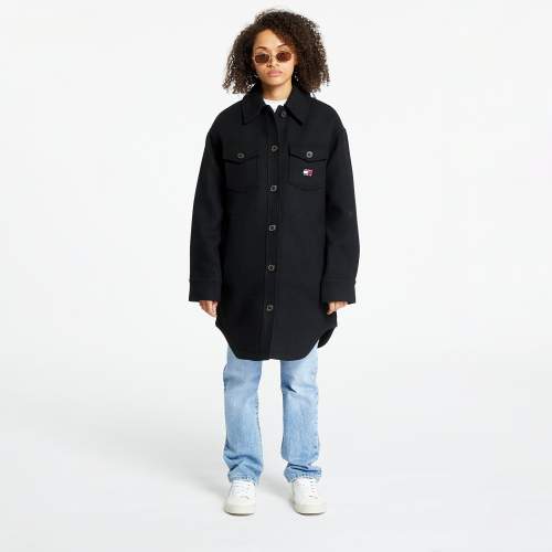 Tommy Kabát Jeans Wool Coat Black XS