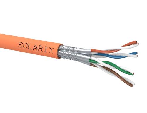 SOLARIX kabel S/FTP, kat. 7, 1000MHz, LSOHFR B2ca s1 d1 a1, oranžový, cívka 500m (SXKD-7-SSTP-LSOHFR-B2CA)