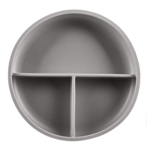 Zopa Silikonový dělený talířek s přísavkou šedý