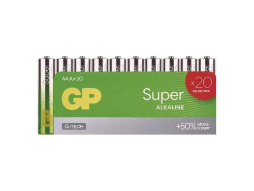 GP Alkalická baterie Super AAA LR03 20 ks