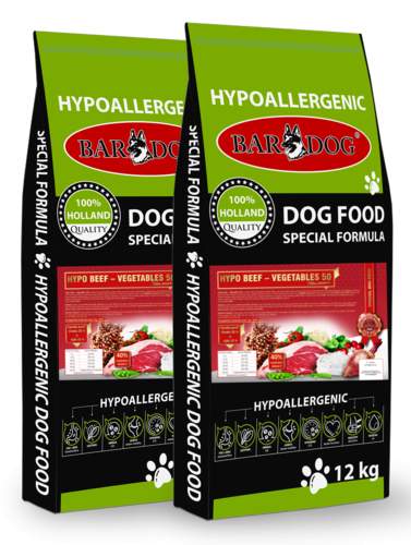 BARDOG HYPO BEEF VEGETABLES 50 2 x 12 kg