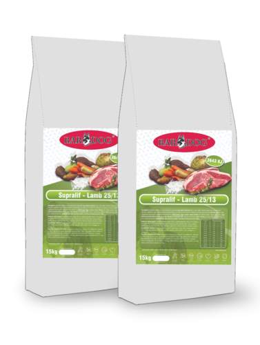 Bar Dog Supralif Lamb 25/13 15kg 2 ks