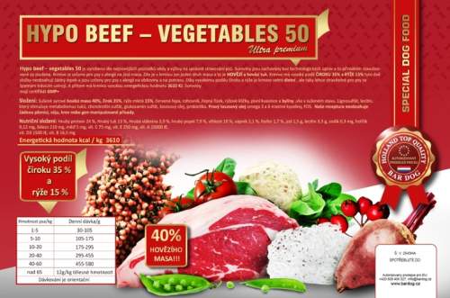BARDOG HYPO BEEF VEGETABLES 50 4 kg