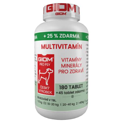 Giom S pes Multivitamín 180 tbl + 25%