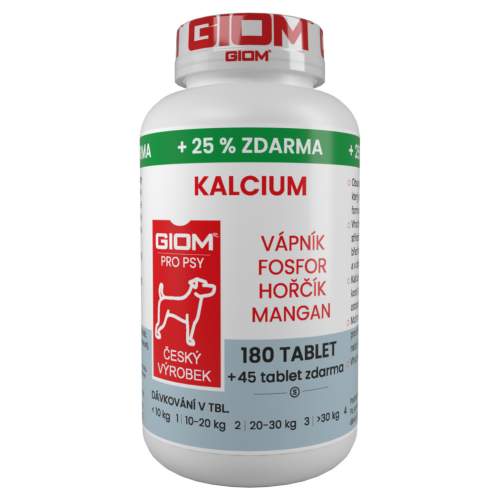 Giom S pes Kalcium 180 tbl + 25%