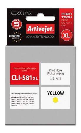ActiveJet ACC-581YNX atrament Canon CLI-581Y XL Yellow 11,7 ml