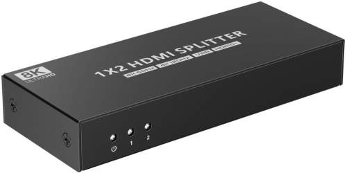 PremiumCord HDMI 2.1 splitter 1-2 porty, 8K@60hz, 4K@120Hz, 1080p, HDR+, khsplit2m