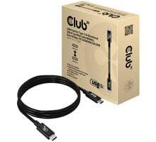 Club3D kabel USB4 Gen3x2 Typ-C, Oboustranný USB-IF Certifikovaný data kabel, Data 40Gbps, PD 240W(48V/5A) EPR M/M 1m (CAC-1576)