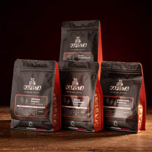 Kafista balíček Single origin zrnková káva Fiartrade 4x250g