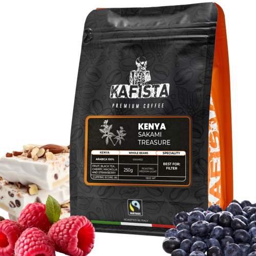 Kafista Výběrová káva Kenya Sakami Treasure 100% Arabica Zrnková 2x250g