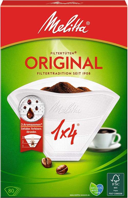 Melitta sada filtračních sáčků 1x4 80ks Aroma VE80 originální bílá