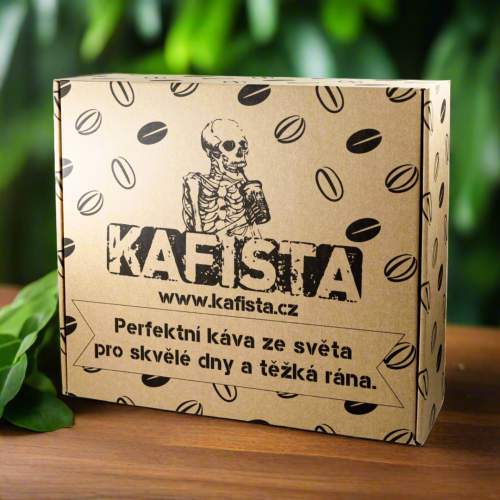 Kafista Dárkové balení na kávu včetně dřevěné vlny 26.5 x 19.5 x 6 cm