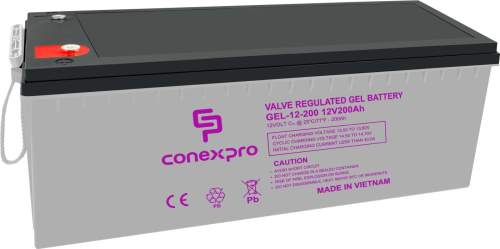 Baterie Conexpro GEL-12-200 GEL, 12V/200Ah, T18-M8, Deep Cycle