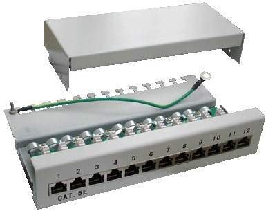 Patch panel Box 12-port Cat5E STP na zed´ (5027121245-4)