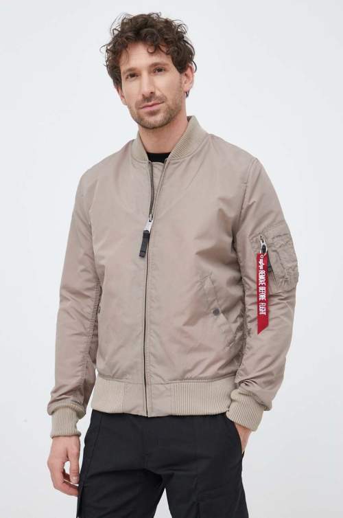 Alpha Industries Bomber bunda béžová přechodná