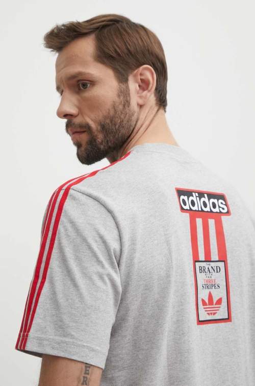 Adidas Originals Bavlněné tričko šedá IR7995