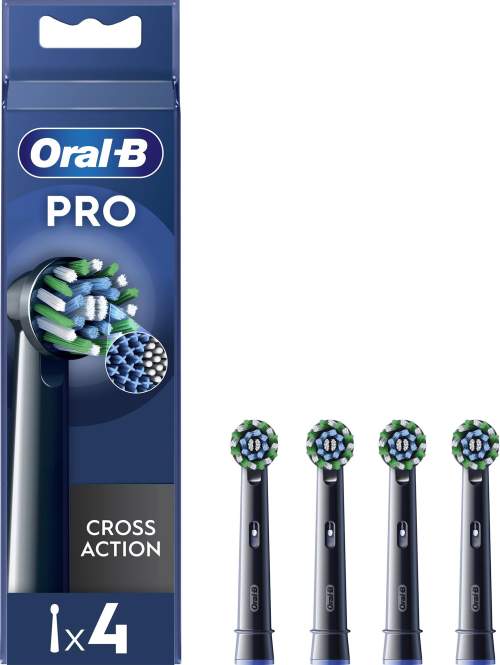 Oral-B CrossAction Pro Black náhradní hlavice 4 ks