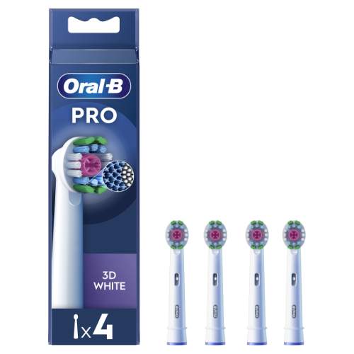 Oral B PRO 3D White náhradní hlavice pro zubní kartáček 4 ks